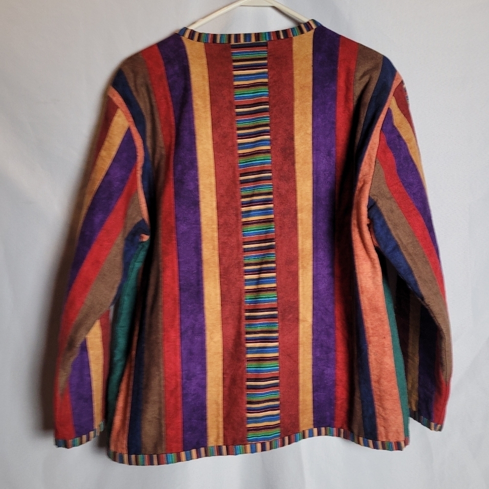 Patchwork Quilted Jacket Vintage No Label Colorfu… - image 5